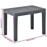 vidaXL Bancs de jardin lot de 2 Anthracite Plastique