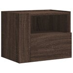 vidaXL Tables de chevet murales 2 Pièces chêne marron 45x30x35 cm