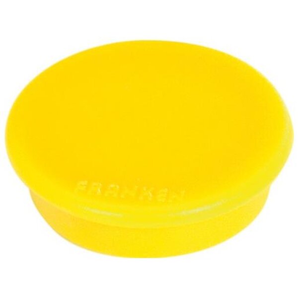 Set de 10 aimants de fixation, force adhésive: 800 g , diamètre 32 mm jaune FRANKEN