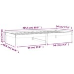 vidaXL Lit de jour sans matelas blanc 90x200 cm bois de pin massif