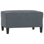 vidaXL Ensemble de canapés 4 Pièces avec coussins Gris foncé Velours