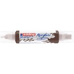 Marqueur acryl 3d dble pointe 5400 marron chocolat 2-3 mm  5-10 mm EDDING