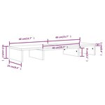 vidaXL Support de moniteur Blanc 80x24x10 5 cm Bois de pin solide