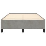 vidaXL Cadre de lit gris clair 120x190 cm velours