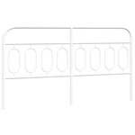 vidaXL Tête de lit métal blanc 160 cm