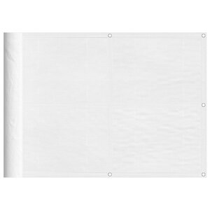 vidaXL Écran de balcon blanc 75x700 cm 100  polyester oxford