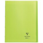 Cahier KOVERBOOK piqûre 96 pages seyès 90 g  couverture pp protège cahier rabat vert  24 x 32 cm CLAIREFONTAINE