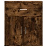 vidaXL Buffet chêne fumé 60x31x70 cm bois d'ingénierie