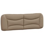 vidaXL Cadre de lit avec lumières LED cappuccino 160x200 cm similicuir