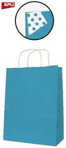 Paq 50 Sacs 25X11X31 Kraft Turquoise