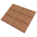 vidaXL Dalles WPC 60x30 cm 6 Pièces 1m² Marron