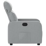 vidaXL Fauteuil inclinable Gris clair Tissu