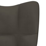 vidaXL Chaise de relaxation Gris foncé Velours