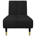 vidaXL Ensemble de canapés 2 Pièces noir velours
