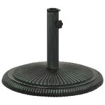 vidaXL Socle de parasol Vert 45x45x30 cm Fonte