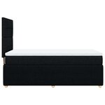 vidaXL Sommier à lattes de lit avec matelas Noir 90x190 cm Tissu