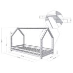 Lit cabane enfant FUNNY 90 x 200 blanc