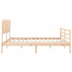 vidaXL Cadre de lit avec tête de lit 200x200 cm bois massif