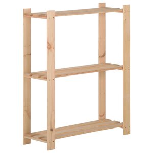 vidaXL Étagère de stockage 3 niveaux 60x28 5x90 cm Bois de pin massif