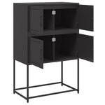 vidaXL Buffet noir 68 5x38 5x107 cm acier