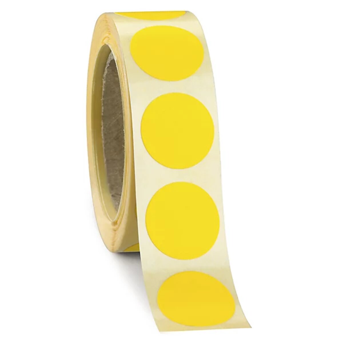 Pastille adhésive permanente fluo jaune 40 mm (lot de 500) - La Poste