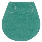 vidaXL Jeu de tapis de salle de bain 3 Pièces Tissu Turquoise