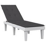 vidaXL Coussin de chaise longue anthracite mélangé (75+105)x50x3 cm