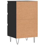 vidaXL Buffet noir 40x35x70 cm bois d’ingénierie