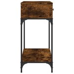 vidaXL Table console chêne fumé 100x34 5x75 cm bois d'ingénierie