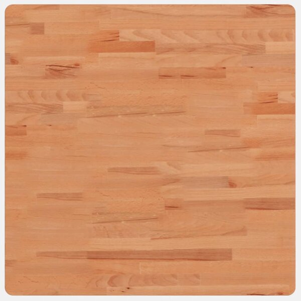 vidaXL Dessus de table 70x70x2 5 cm carré bois massif de hêtre