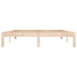 vidaXL Cadre de lit bois massif 150x200 cm très grand