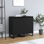vidaXL Buffets 2 Pièces noir 40x35x70 cm bois d’ingénierie