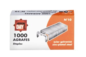 Boite de 5000 agrafes n°10 galvanisées JPC