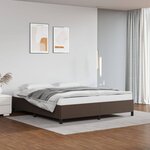 vidaXL Cadre de lit Marron 160x200 cm Similicuir