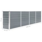 vidaXL Jardinière 320x40x77 cm Acier galvanisé Gris