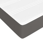 vidaXL Sommier à lattes de lit avec matelas Gris 100x200 cm Similicuir