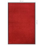 vidaXL Paillasson Rouge 80x120 cm