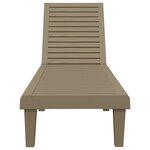 vidaXL Chaise longue marron clair 155x58x83 cm polypropylène