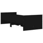 vidaXL Cadre de lit avec tiroirs noir 90x190 cm