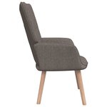 vidaXL Chaise de relaxation avec tabouret Taupe Tissu