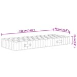 vidaXL Matelas à ressorts ensachés dureté moyenne 90x190 cm