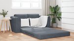 vidaXL Canapé-lit au sol 2 en 1 Gris foncé 148x71x83 cm Velours