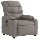 vidaXL Fauteuil de massage inclinable électrique Taupe Tissu