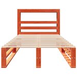 vidaXL Cadre de lit sans matelas cire marron 90x190 cm bois pin massif