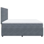 vidaXL Sommier à lattes de lit et matelas Gris foncé 180x200cm Velours