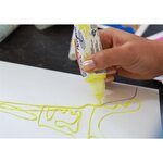 Marqueur acryl 3d dble pointe 5400 jaune trafic 2-3 mm  5-10 mm EDDING