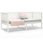 vidaXL Lit de jour Blanc 90x190 cm Bois de pin massif