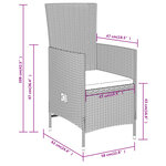 vidaXL Ensemble à manger de jardin avec coussins 5 Pièces Beige