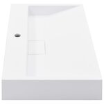 vidaXL Lavabo 80x46x11 cm Fonte minérale/marbre Blanc