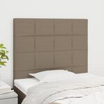 vidaXL Têtes de lit 2 Pièces Taupe 90x5x78/88 cm Tissu